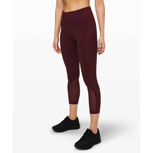 Lululemon Fast & Free Crop 23" *Mesh Size 10 Special Edition - Picture 9 of 11